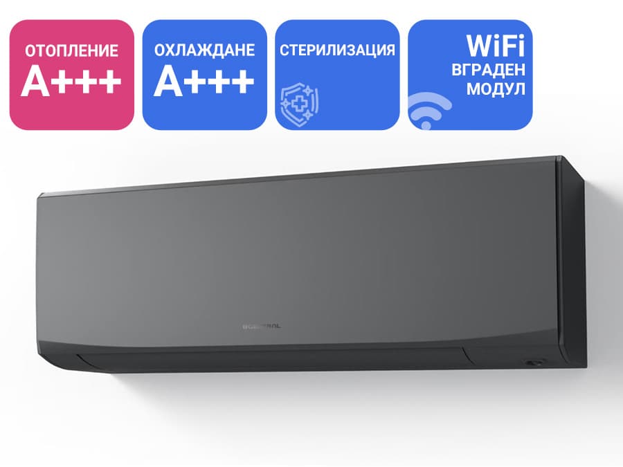 Инверторен климатик General Fujitsu ASHH07KJCALB/AOHH07KJCA PREMIUM WiFi 2026, 7000 BTU, Клас A+++ — 1