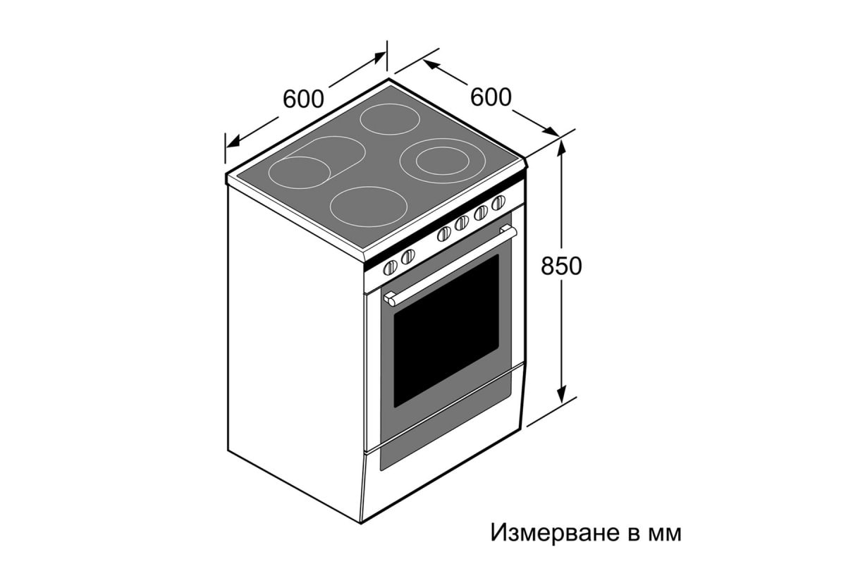 Свободностояща Печка Bosch HKA090150 – Изображение 3