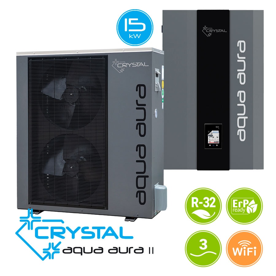 Инверторна термопомпа въздух-вода Crystal Aqua Aura II 15S, 15 kW, трифазна — 1