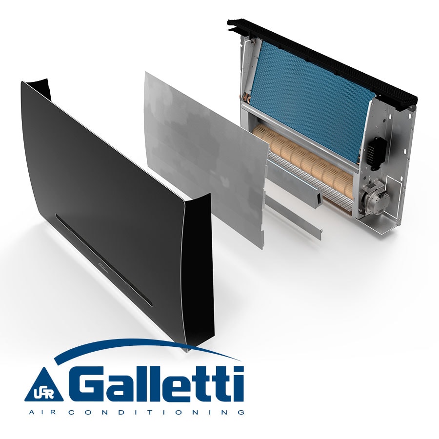 Вентилаторен конвектор Galletti AU 10 KIL + управление EVO-D, ЧЕРЕН — 5