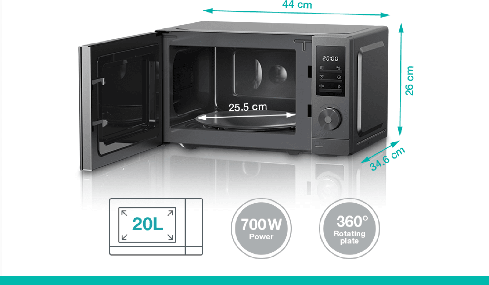 Микровълнова фурна Gorenje MO20A3T4 — 2