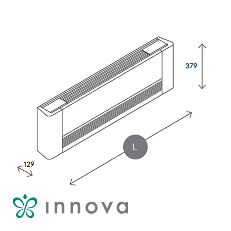 Вентилаторен конвектор Innova Airleaf SLS 200 нископрофилен + модулиращо управление ECA644II — 7