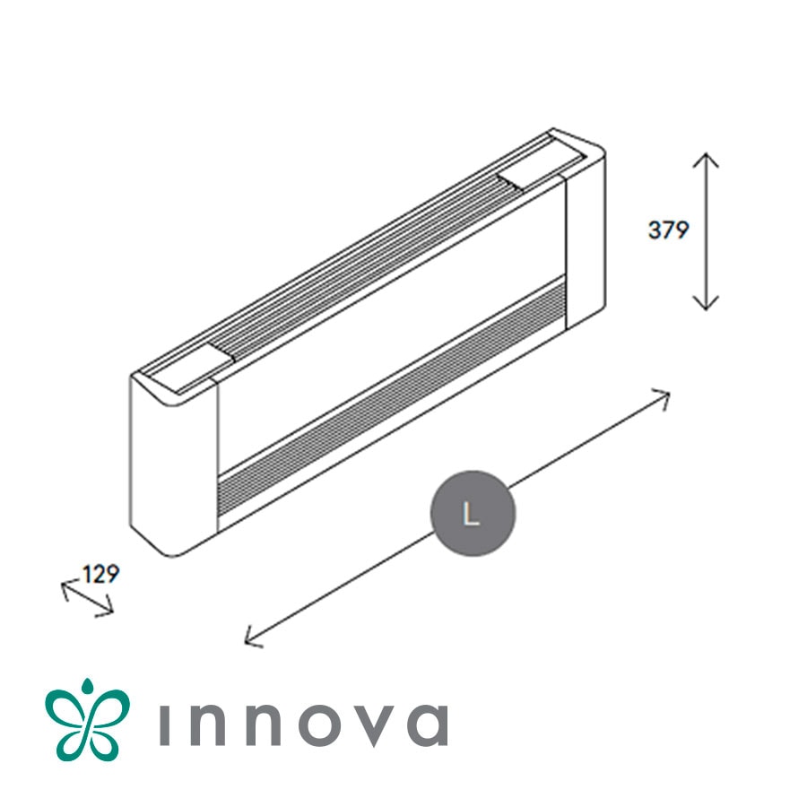 Вентилаторен конвектор Innova Airleaf SLS 400 нископрофилен + модулиращо управление ECA644II — 4