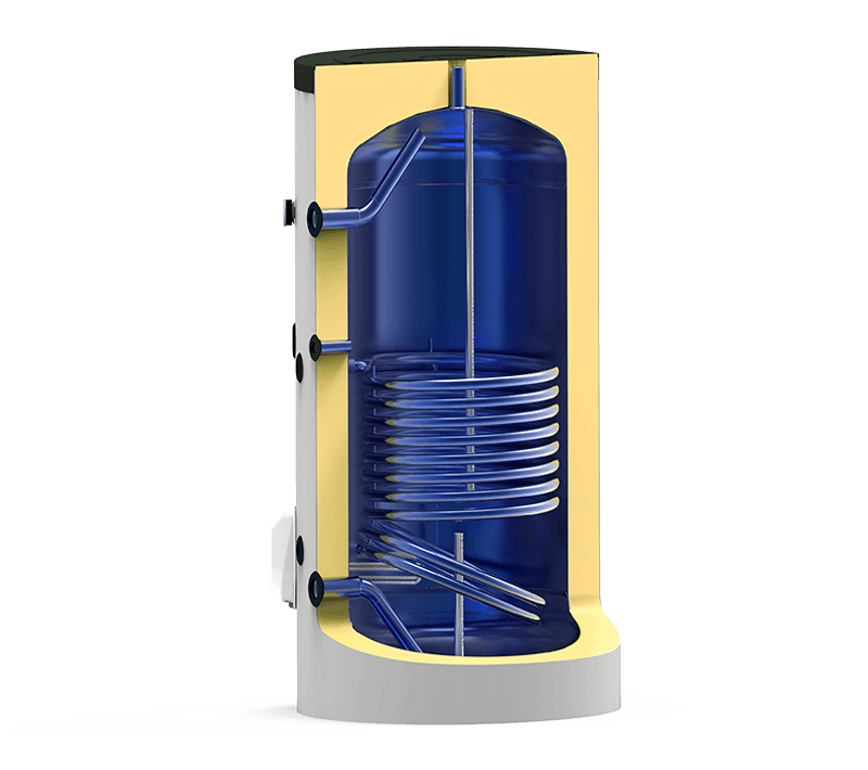 Бойлер стоящ 750 л, 0kW с една серпентина, емайлиран — 1