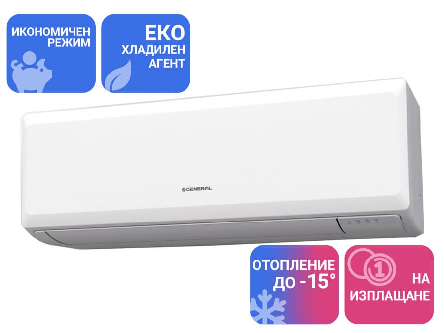 Инверторен климатик General Fujitsu ASHG07KPCE/AOHG07KPCA, 7000 BTU, Клас A++ — 1